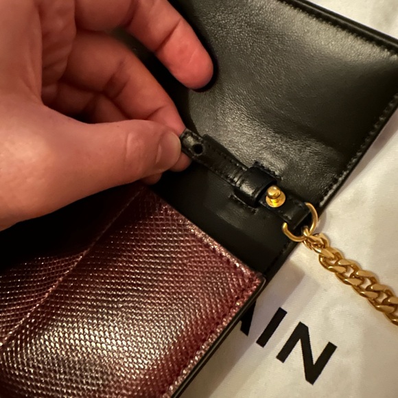 Balmain Genuine Snakeskin Wallet on Chain (Removable Chain) MSRP $1420 - Picture 3 of 7
